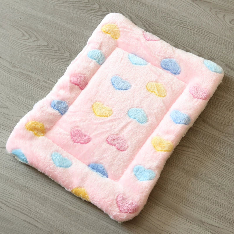 Fandszms | Warm Flannel Pet Sleeping Mat for Dogs and Cats Indoor Use