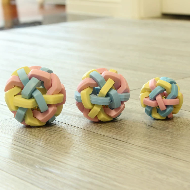Fandszms | Colorful Rubber Dog Ball Toy with Bouncy Design for Interactive Play