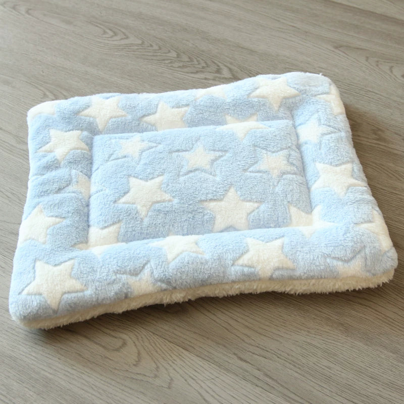 Fandszms | Warm Flannel Pet Sleeping Mat for Dogs and Cats Indoor Use