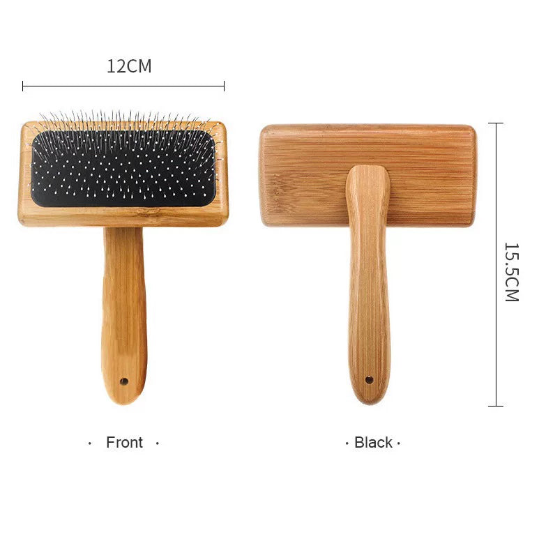 Fandszms | Wooden Handle Needle Comb for Dog and Cat Grooming Detangling