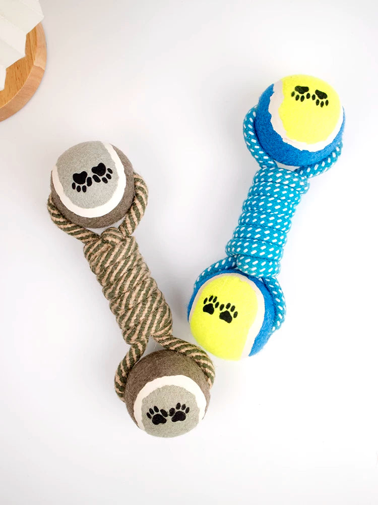 Fandszms | Rope Dumbbell Dog Toy for Large Dog Interactive Play