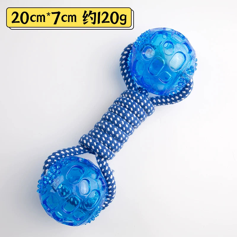 Fandszms | Rope Dumbbell Dog Toy for Large Dog Interactive Play