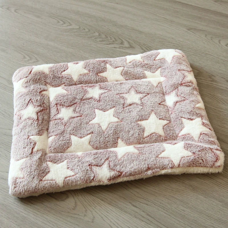 Fandszms | Warm Flannel Pet Sleeping Mat for Dogs and Cats Indoor Use