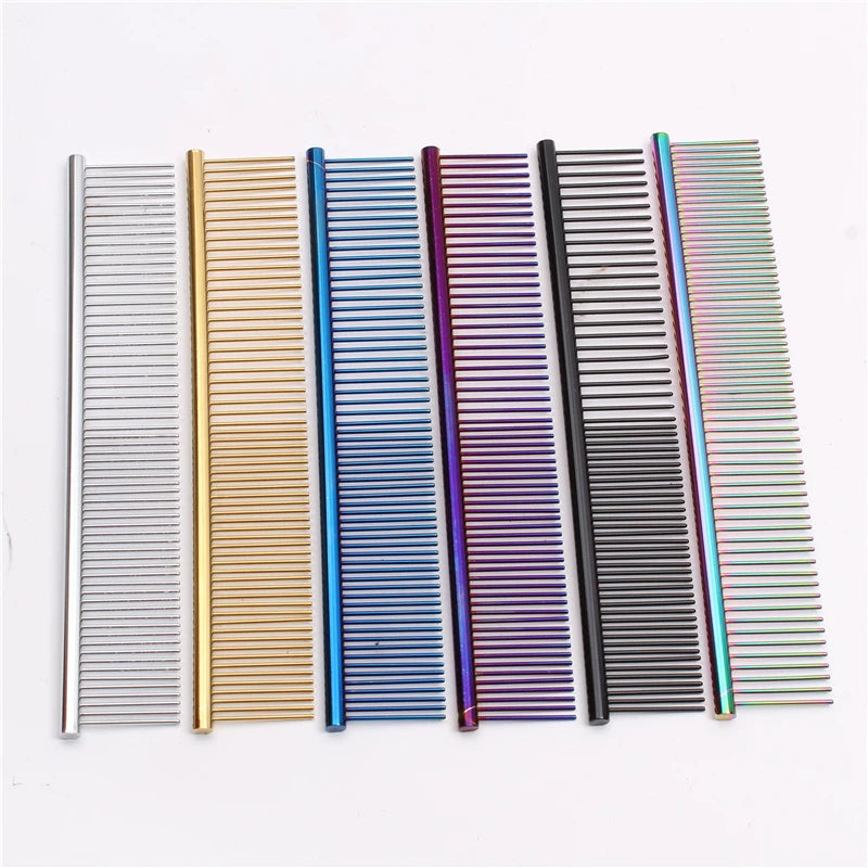 Fandszms | Stainless Steel Pet Grooming Comb for Dog and Cat Shedding Removal