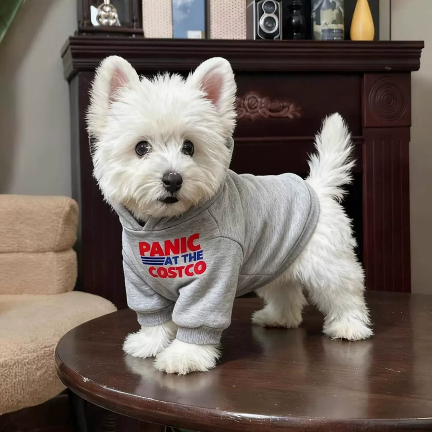 Fandszms | Soft Puppy Hoodie Sweatshirt for Small Dogs Cold Weather