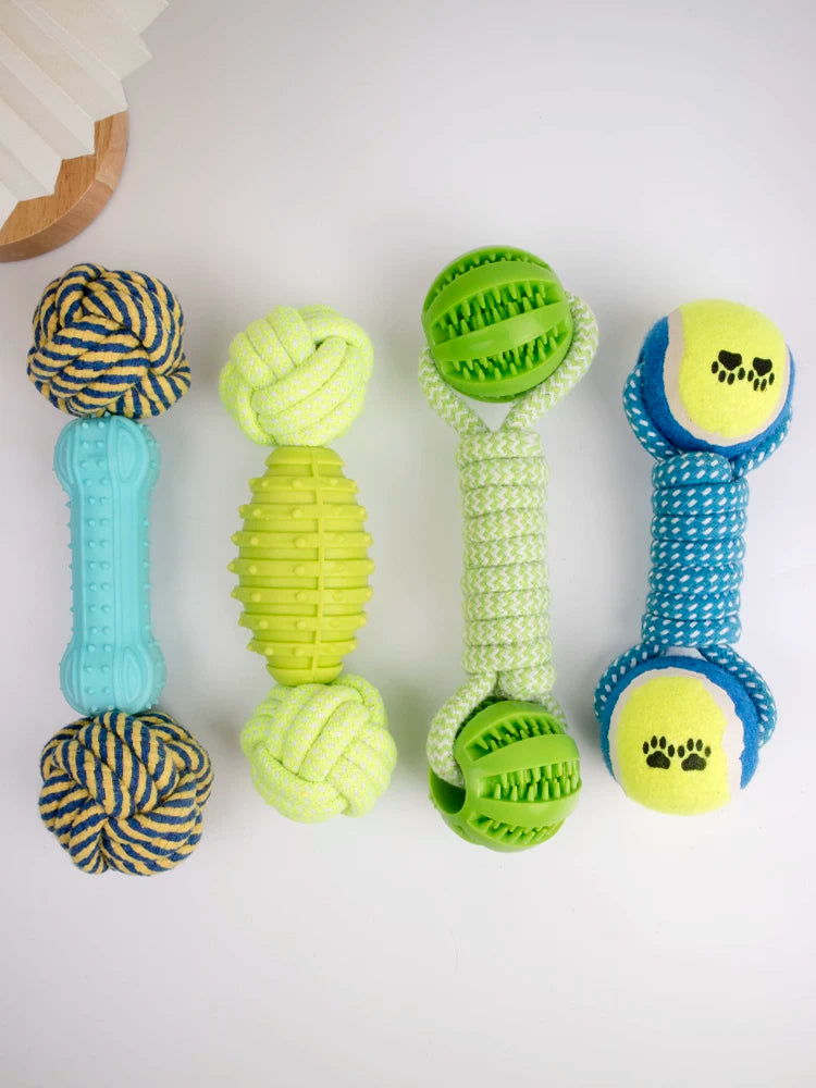 Fandszms | Rope Dumbbell Dog Toy for Large Dog Interactive Play