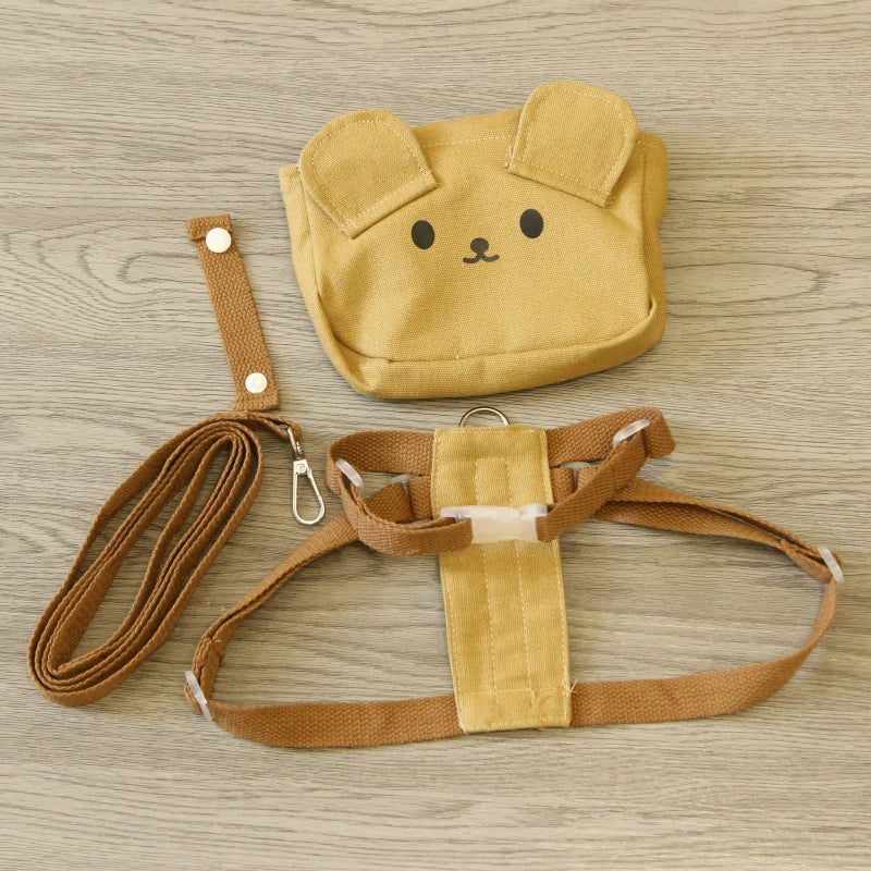 Fandszms | Cat and Small Dog Harness with Portable Backpack for Walking