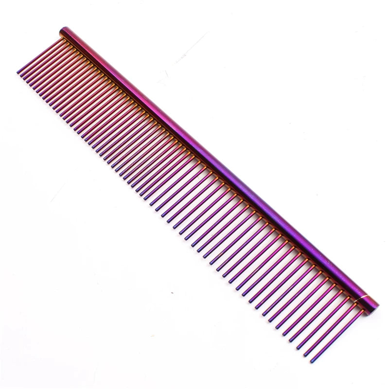 Fandszms | Stainless Steel Pet Grooming Comb for Dog and Cat Shedding Removal