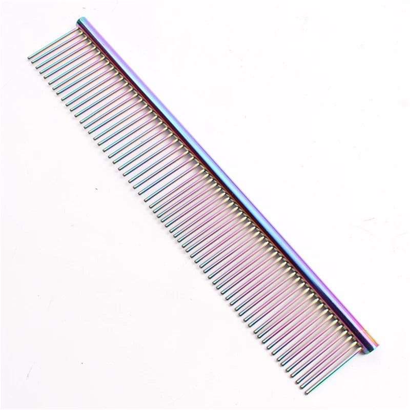 Fandszms | Stainless Steel Pet Grooming Comb for Dog and Cat Shedding Removal