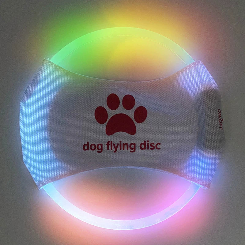 Fandszms | LED Light-Up Dog Frisbee for Night Play and Outdoor Training