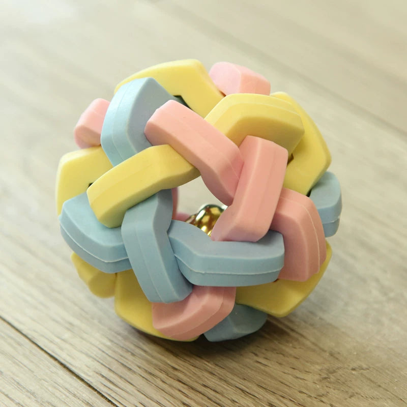 Fandszms | Colorful Rubber Dog Ball Toy with Bouncy Design for Interactive Play
