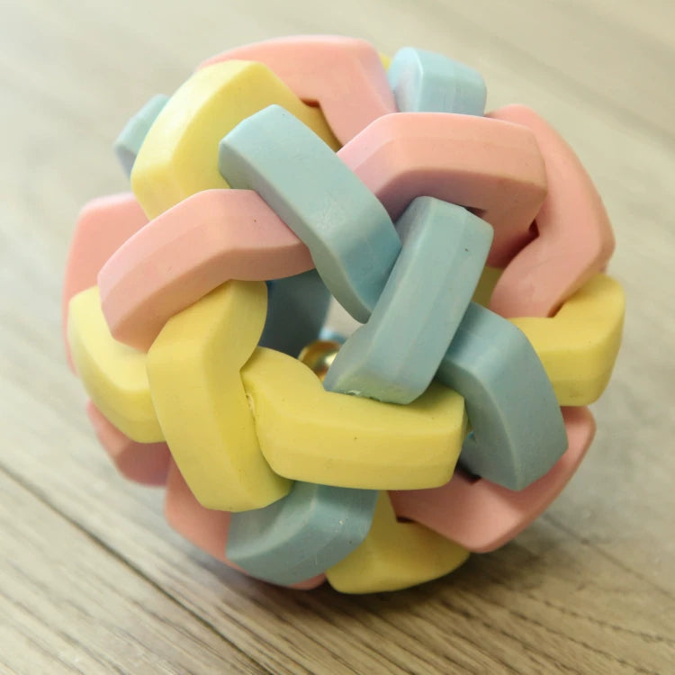 Fandszms | Colorful Rubber Dog Ball Toy with Bouncy Design for Interactive Play