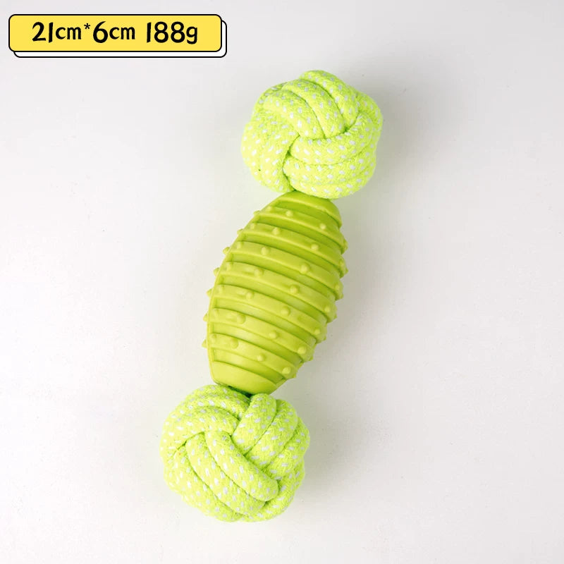 Fandszms | Rope Dumbbell Dog Toy for Large Dog Interactive Play