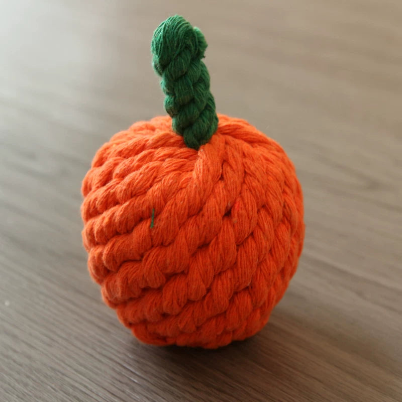 Fandszms | Cotton Rope Dog Toys with Vegetable and Fruit Design for Small Dogs