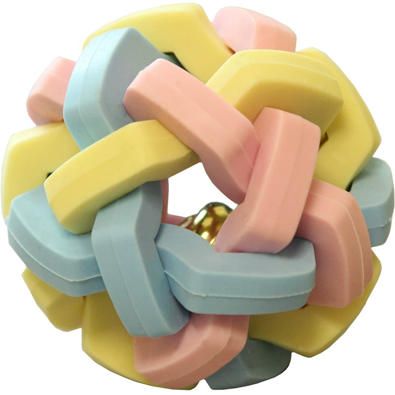 Fandszms | Colorful Rubber Dog Ball Toy with Bouncy Design for Interactive Play