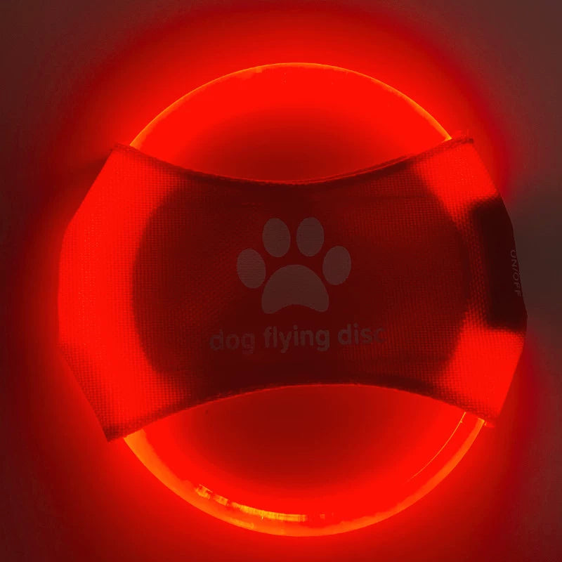 Fandszms | LED Light-Up Dog Frisbee for Night Play and Outdoor Training
