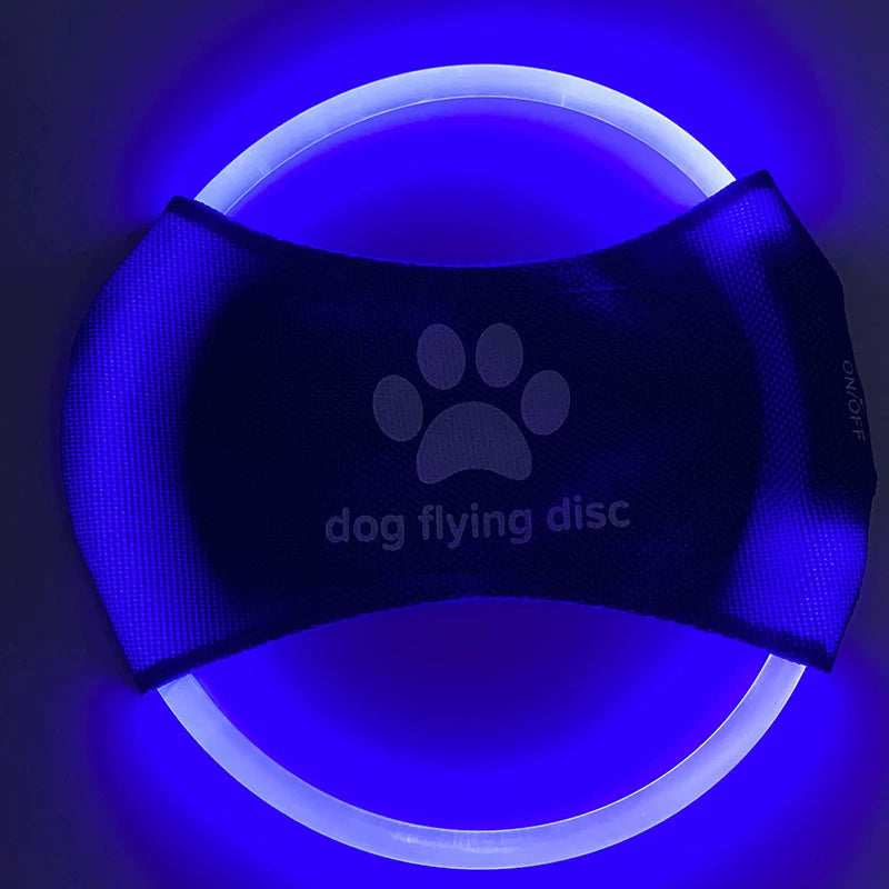 Fandszms | LED Light-Up Dog Frisbee for Night Play and Outdoor Training