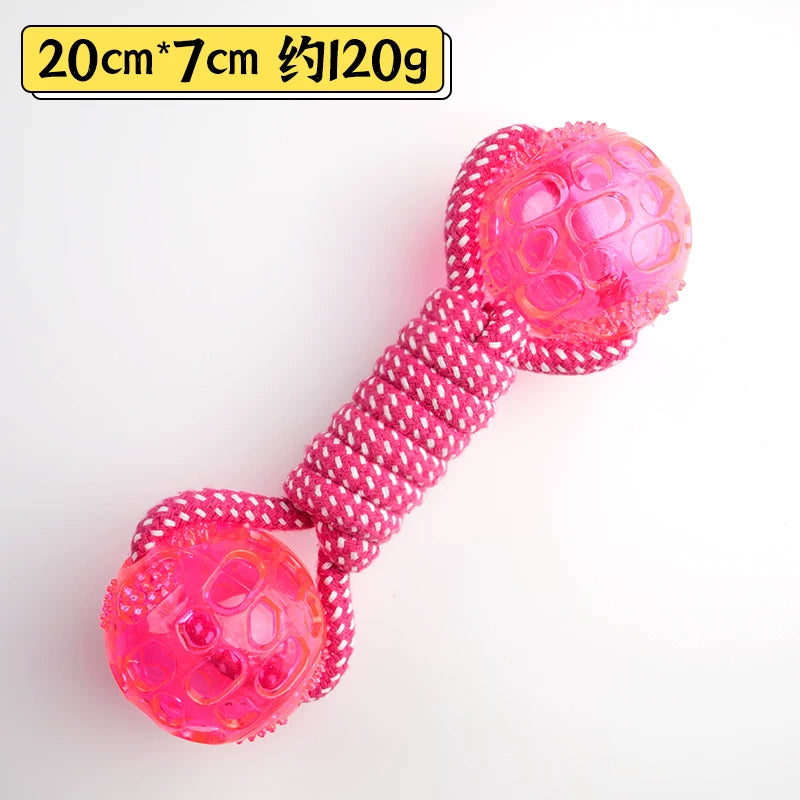 Fandszms | Rope Dumbbell Dog Toy for Large Dog Interactive Play