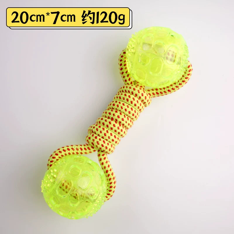 Fandszms | Rope Dumbbell Dog Toy for Large Dog Interactive Play