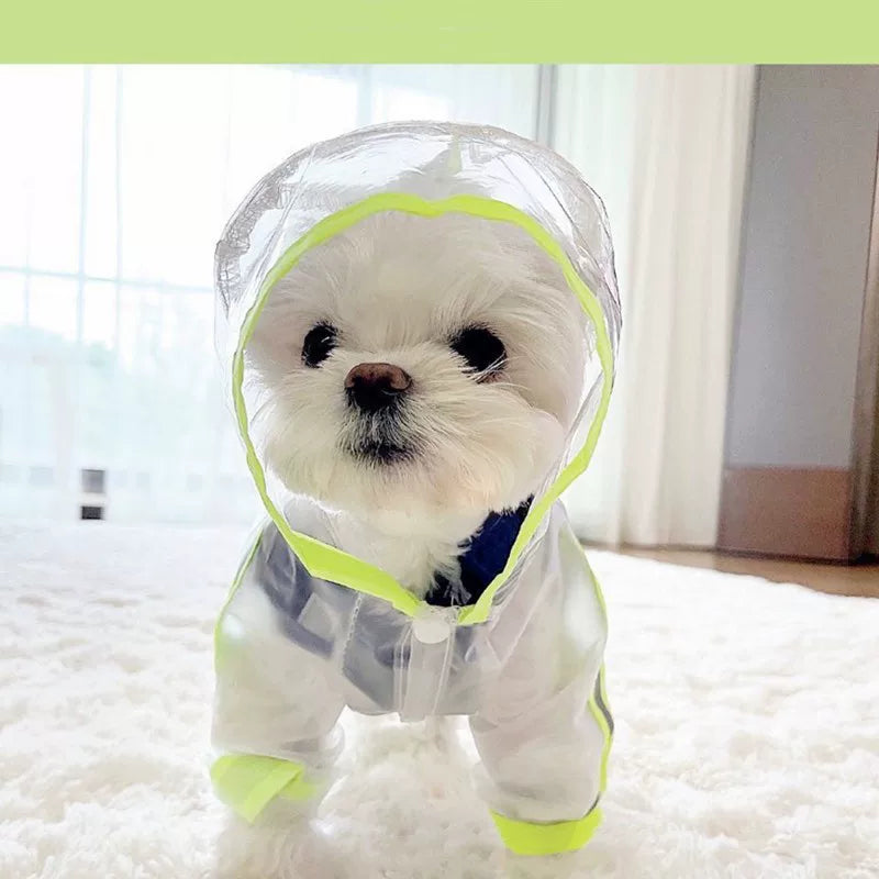 Fandszms | All-Inclusive Dog Rain Suit for Small Dogs Outdoor Walking