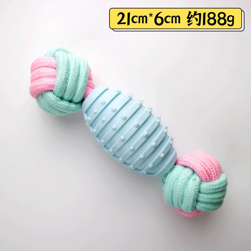 Fandszms | Rope Dumbbell Dog Toy for Large Dog Interactive Play