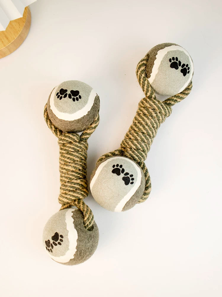 Fandszms | Rope Dumbbell Dog Toy for Large Dog Interactive Play
