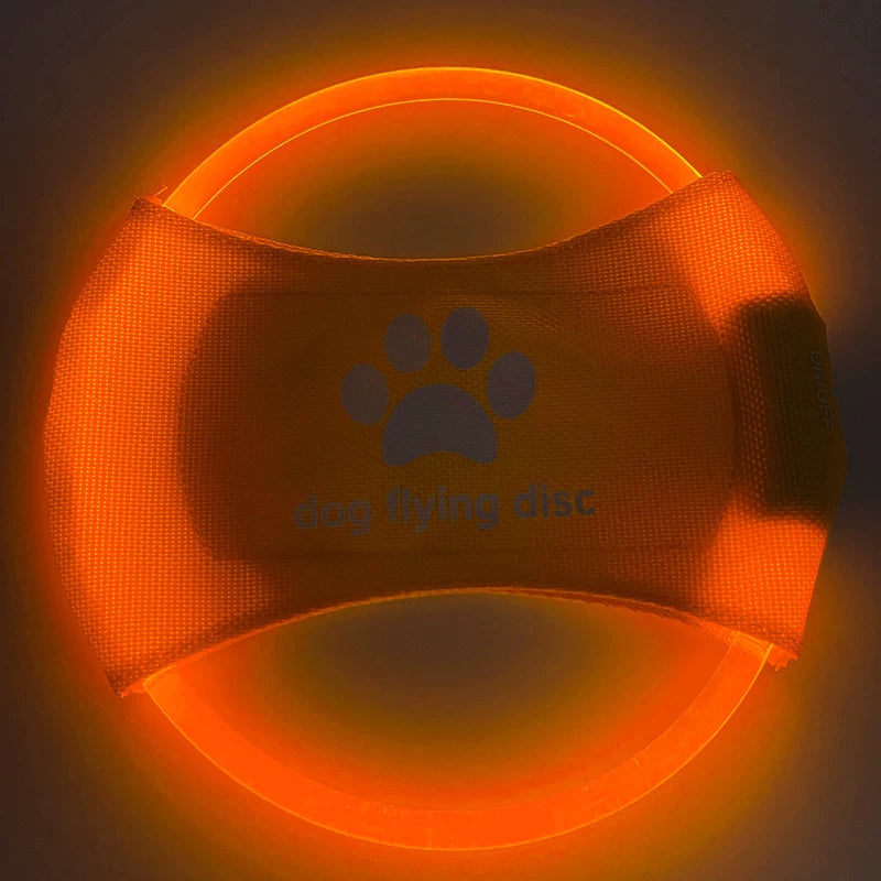 Fandszms | LED Light-Up Dog Frisbee for Night Play and Outdoor Training
