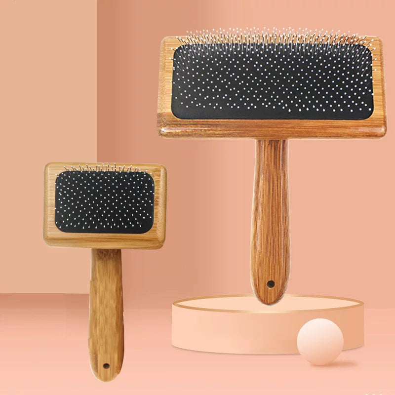 Fandszms | Wooden Handle Needle Comb for Dog and Cat Grooming Detangling